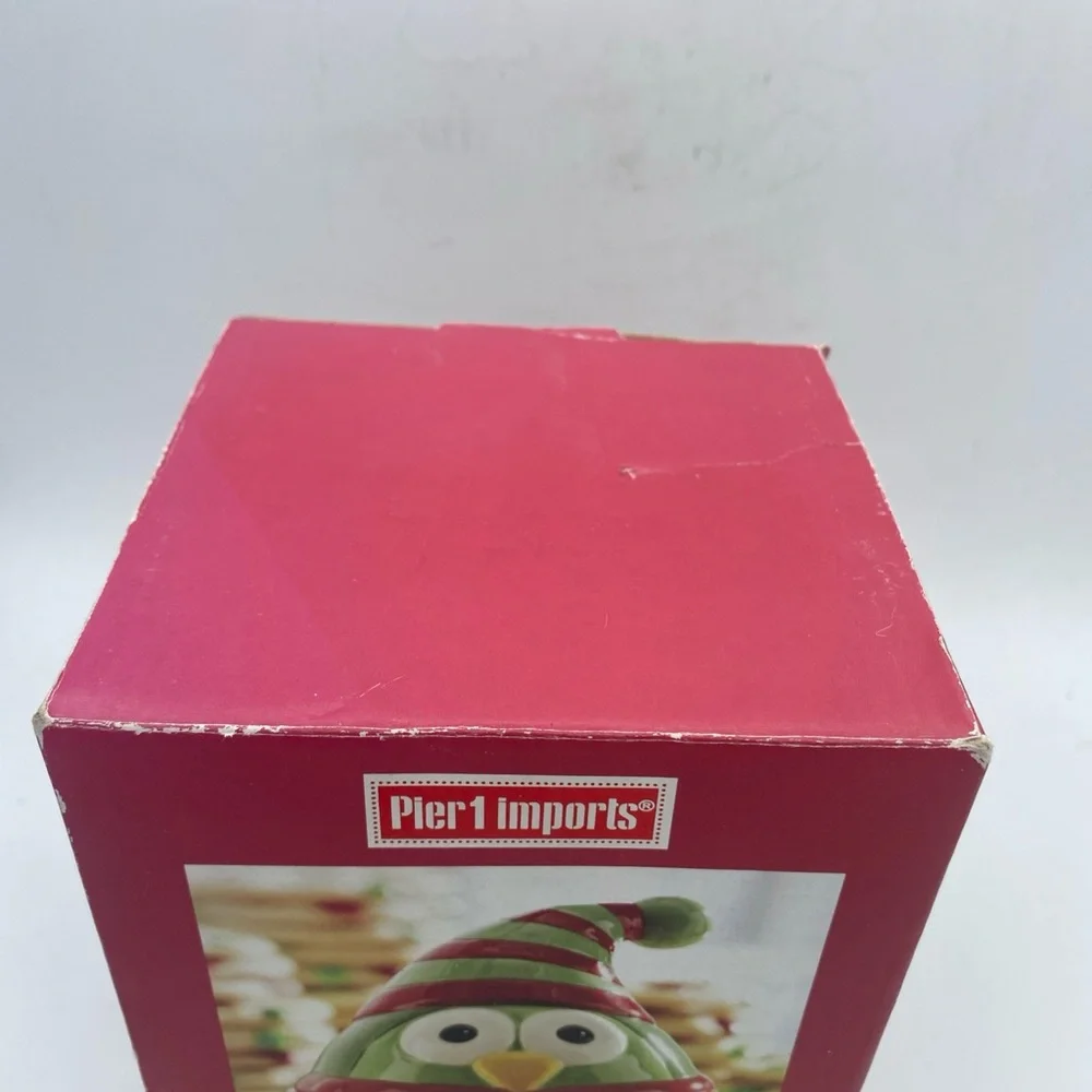 Pier 1 Imports Holiday Owl Nesting Measuring Cup set Handpainted New Open Box